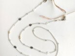 雪の庭に見つけた花　アイスキューブのネックレス/グラスホルダー（#1115)(受注製作)