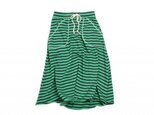 flared skirt (green x navy)の画像