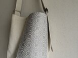 bag[手織りと帆布のワンショルダーバッグ]アイボリー