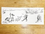 てぬぐい　鳥獣戯画　日本製の画像
