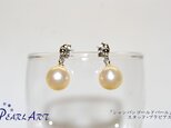 「シャンパンゴールドパール」ピアス