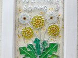 送料無料！ステンドグラス風*たんぽぽ(Springの文字変更→タンポポ)･春･ハンドメイド♪