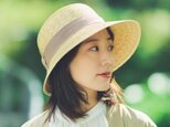 Olivia オリビア 麦わら 女優帽 グレージュリボン 57.5cm [UK-H144-GG]の画像