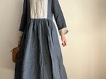 配色リネンワンピース