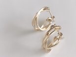 14kgf diagonal キャッチレス ピアス　3連　の画像