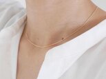 14kgf 極細とろみチェーン シンプル 華奢なゴールドネックレス