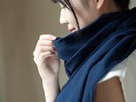 藍染　カルゼ大判ストール【Organic Cotton】