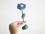 【H様ご成約品】aarikka アーリッカ / お花のオブジェ ブルー　の画像