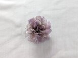ふわふわやさしい布花コサージュ（紫））/ 00091