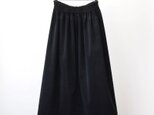 【即納】コーデュロイ ギャザースカート（ブラック・黒）モノトーン