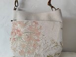 イギリス 花 リネン ショルダーバッグの画像