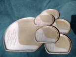 【SALE】理由有り麦穂文様半月皿セット(no45)の画像