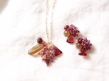 Necklace Charm Set【K14gf】Garnet × Spinel × Beerquartzの画像