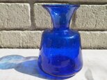 濃厚ブルーのフラワーベース／青色／花瓶／エリックホグラン／ガラス／BODA／フラワーベース／ヴィンテージ