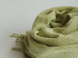 手織りカシミアストール・・草を食むの画像