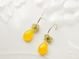 【たぬぽん様ご予約品】菜の花色のピアス(14kgf)の画像