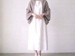 国産Wガーゼ◇モーブ ◇ゆったりサイズ ◇マーガレットカーデ◇ノンホルマリン加工◇