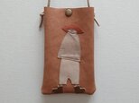 annco leather mobile case [light brown]の画像