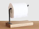 卓上で使えるトイレットペーパースタンド【オーク×アイアン】卓上 トイレットペーパーホルダー ロールペーパーホルダーの画像
