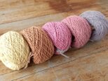 暖色80m×5色/草木染め綿糸 太さ0.7mm/刺繍糸・刺し子糸・クロスステッチ・タッセル・ラッピング