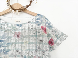 ♡予約商品:5月発送♡ ●Liberty : Irma's garden フリルフレンチスリーブブラウス