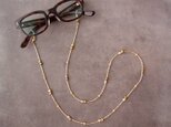 【Glasses Code】 Pearl × Glass Beads / 2way グラスコード ネックレス兼用（眼鏡ホルダー）の画像