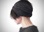 ターバンなヘアバンド　ストレッチ黒ワイド　送料無料の画像