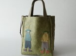 annco leather 3way tote [green]の画像