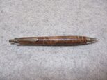 胡桃(クルミ)バール　国産　椿油仕上げ　ワンピースタイプの木軸シャープペンシル(ボールペン)の画像