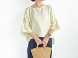 リネンキャンディスリーブブラウス（イエロー）