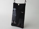 black annco leather mobile case [L]の画像