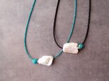 BiwaPearl × Turquoise × BlueJade Necklace／ビワパール×ターコイズネックレス（Blue）の画像