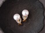 【SV】Baroque Pearl Earrings／White・バロックパール イヤリングの画像