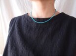 【K14gf／受注制作】Magnesite Turquoise ／マグネサイトターコイズ ネックレス（Small）の画像