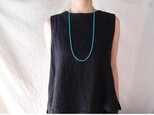 【K14gf・受注制作】Magnesite Turquoise Necklace／マグネサイトターコイズ ネックレス（80cm）の画像