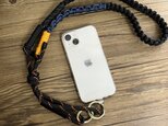 長さ調整可 斜めがけスマホショルダーストラップ・パラコード ブラック