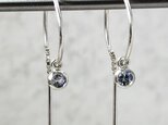 【初回限定価格】ohm / blue sapphire hoop earrings ブルーサファイアフープピアス　SV950の画像