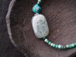 【SV】Chrysocolla × Big Kyanite Bracelet／クリソコラ×カイヤナイト ブレスレットの画像