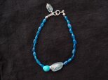 【SV】Apatite × Kyanite Bracelet／アパタイト×カイヤナイト ブレスレット（deep color）の画像