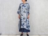 一点もの/バティックワンピース①藍色②薄青色の画像