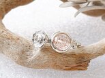 ～内包物が美しい石～　インクルージョンクォーツの薔薇リング　9号　天然石アクセサリー　一点物の画像