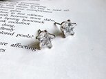 P464-ヴィンテージピアス U.S.A. 1970〜80s Cubic Zirconia Rhinestone Starsの画像