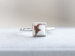 『Horse』Mini Wild Horse Square RING / SV925 馬 天然石の画像