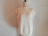【再再再…販♡】冷感素材&通気性◎コットン100%ギマ加工 モックネックノースリ(01042) キナリの画像