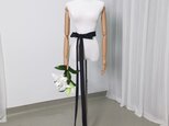 結婚式　高級サテンサッシュベルト　サッシュリボン　お色直し　ブラック　ドレス リボン　アレンジ