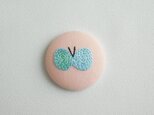 刺繍ブローチ 蝶 ピンク 【受注製作】