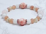 数量限定❗️夫婦の絆をさらに深める インカローズ ローズクォーツ ムーンストーン パワーストーン 天然石ブレスレット No718