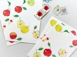 風景印用　りんごのカード2枚入りの画像