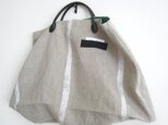 RandomStripe＆green LinenBagの画像