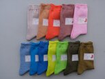 【新色入荷】リネンニット ソックス（12色）22-24cmの画像